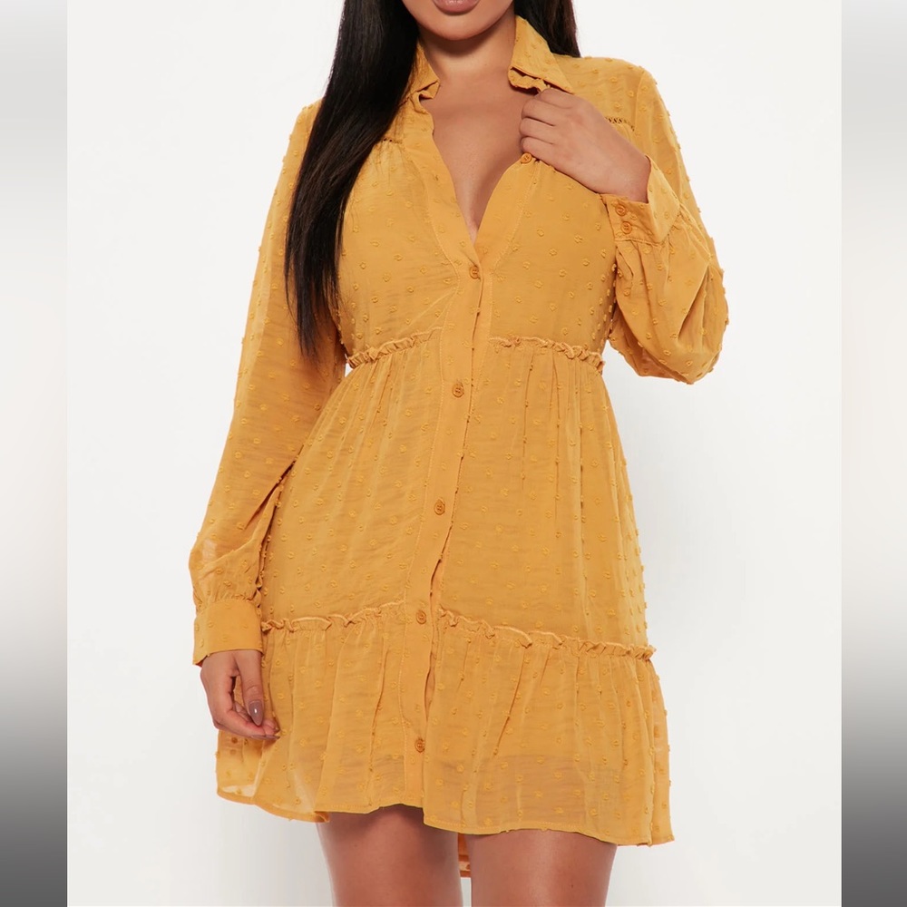 Mustard yellow summer dress
